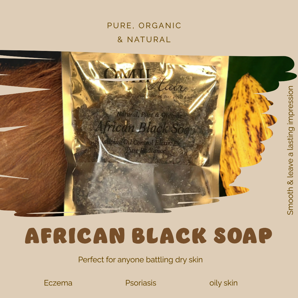 Pure & Organic African Black Soap - Omii Hair Ltd