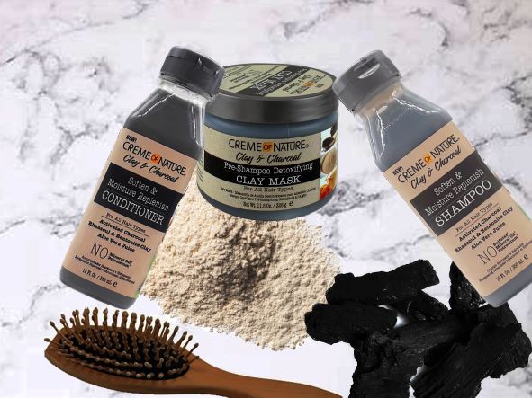 Creme of Nature Clay & Charcoal Pre-Shampoo Mascarilla de arcilla desintoxicante