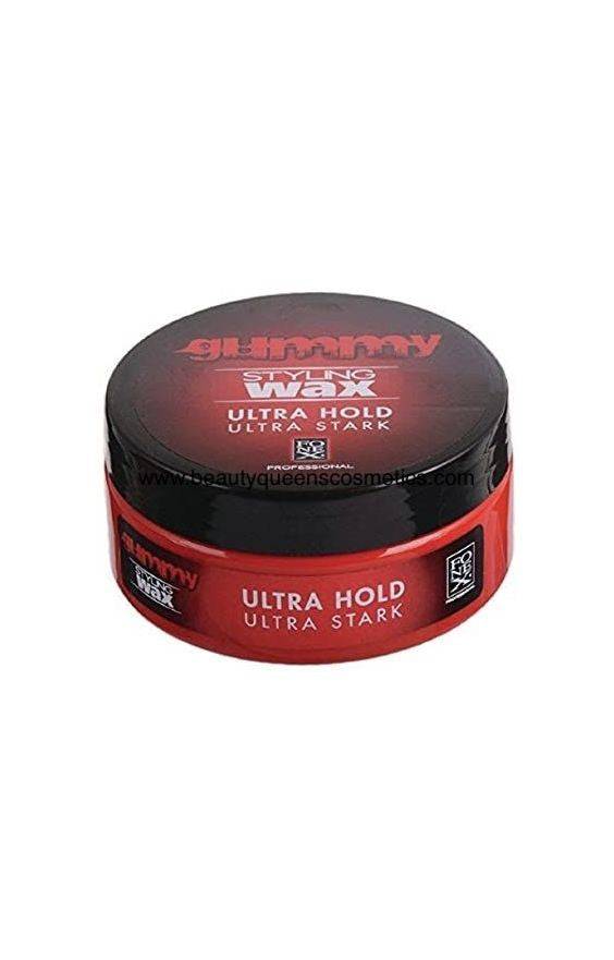 a jar of ultra hold hair paste on a white background