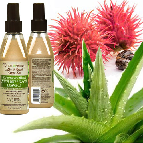 Creme of Nature Aloe & Black Castor Oil Anti-Breakage Leave-In-Conditioner
