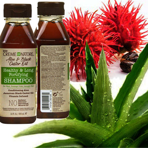 Creme Of Nature Aloe & Black Castor Oil Healthy & Long Fortifying Shampoo